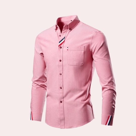 Herre Skjorte Langermet Med Elegant Design i Bomullsblanding 3