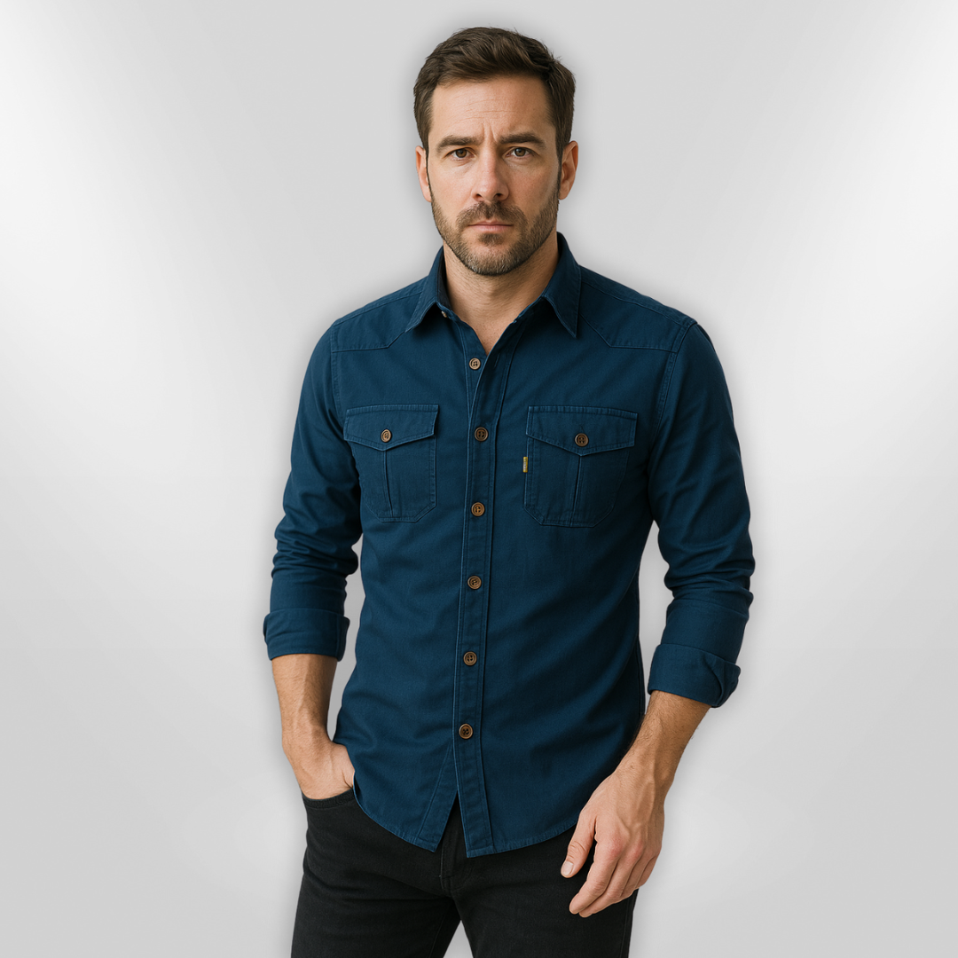 Herre Skjorte Slim Fit 100% Bomull 1