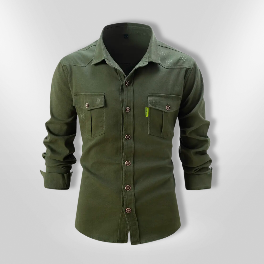 Herre Skjorte Slim Fit 100% Bomull 3