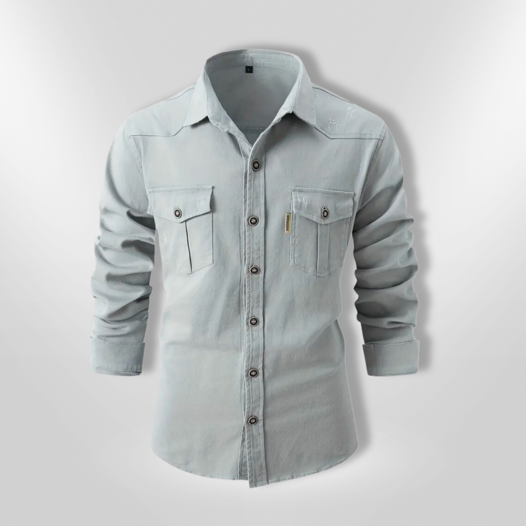 Herre Skjorte Slim Fit 100% Bomull 6