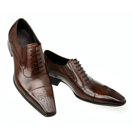 Herre Sko Oxford Lisse Opp Britisk Stil Casual 5