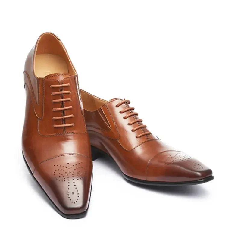 Herre Sko Oxford Lisse Opp Britisk Stil Casual 7