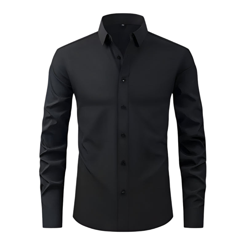 Herre Slim-Fit Skjorte Elastisk 0