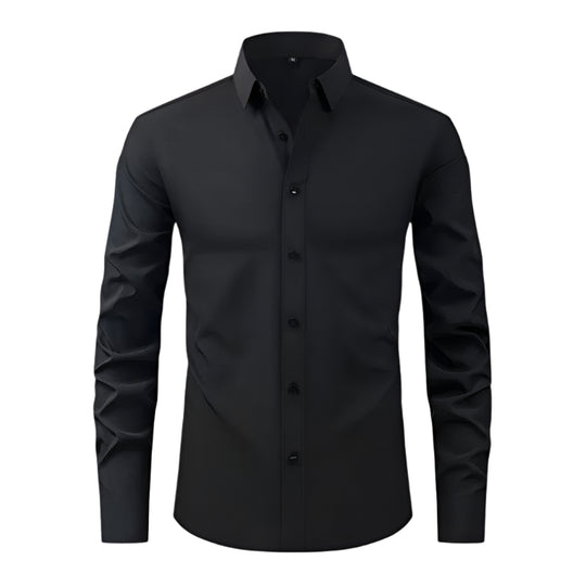 Herre Slim-Fit Skjorte Elastisk 0