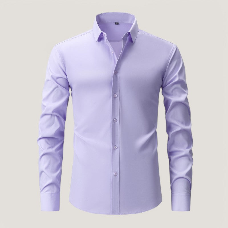 Herre Slim-Fit Skjorte Elastisk 8