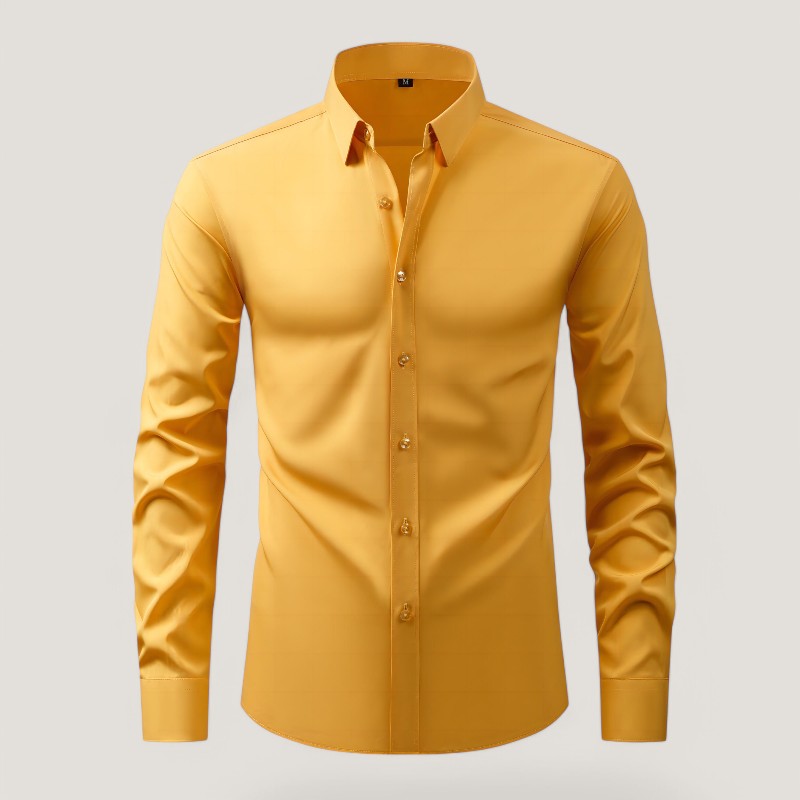 Herre Slim-Fit Skjorte Elastisk 9