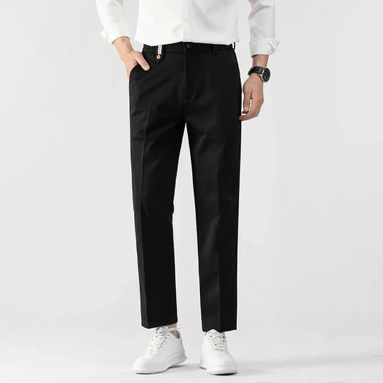 Herre Slim Fit Bukser Lettvektig Stoff Skreddersydd Snitt 2