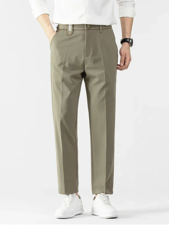 Herre Slim Fit Bukser Lettvektig Stoff Skreddersydd Snitt 3