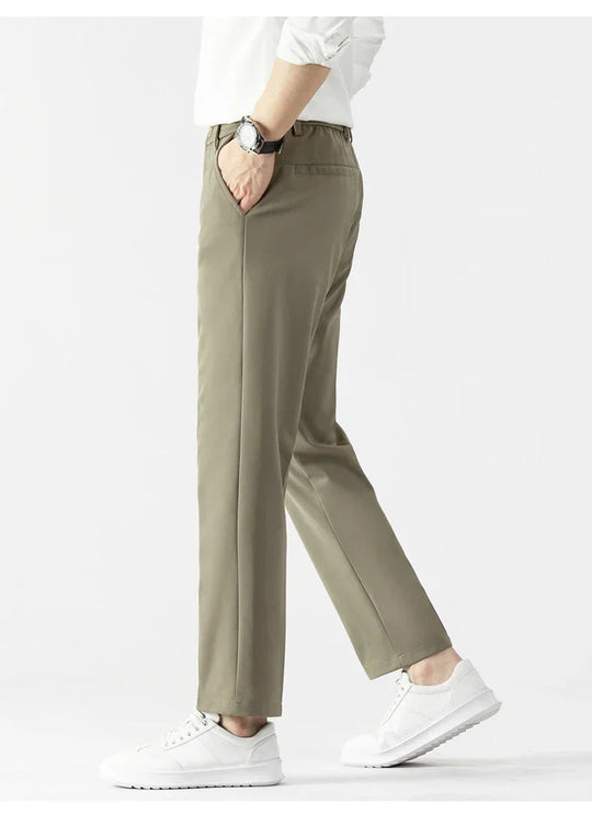 Herre Slim Fit Bukser Lettvektig Stoff Skreddersydd Snitt 4