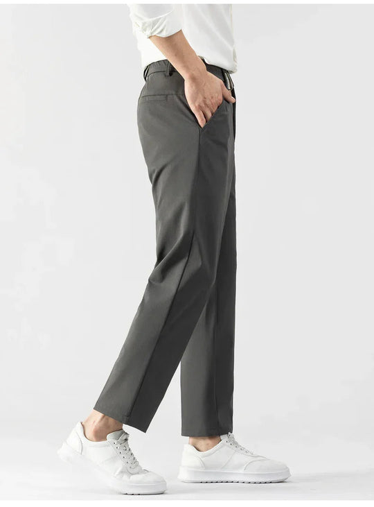 Herre Slim Fit Bukser Lettvektig Stoff Skreddersydd Snitt 6
