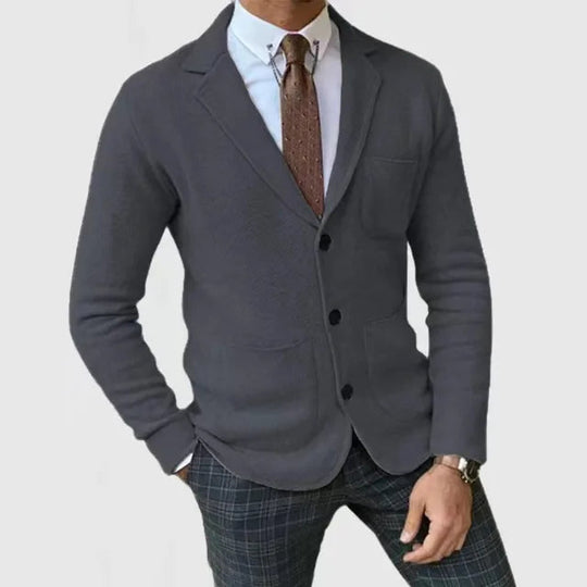 Herre Strikkblazer Klassisk Stil 2