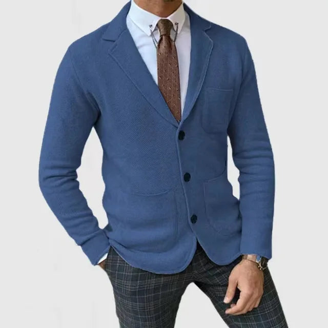 Herre Strikkblazer Klassisk Stil 3