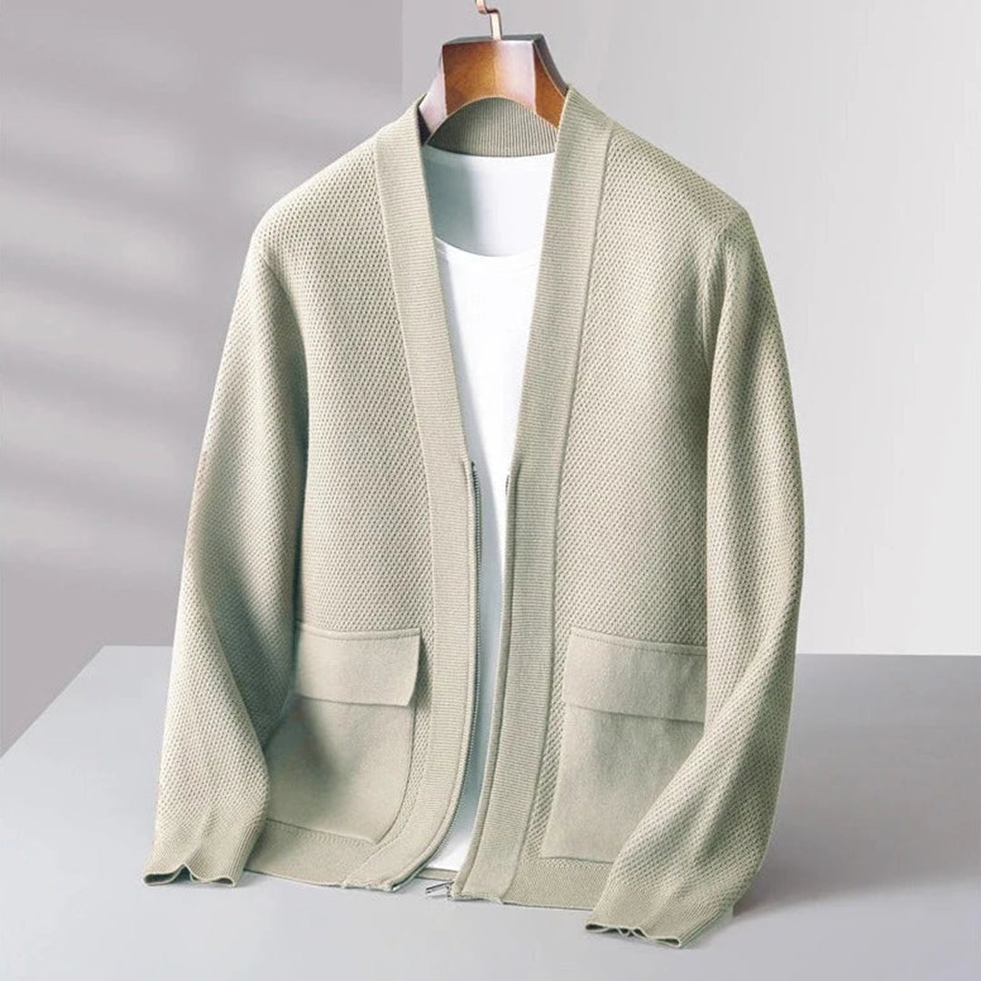 Herre Strikket Cardigan Klassisk Stil 5