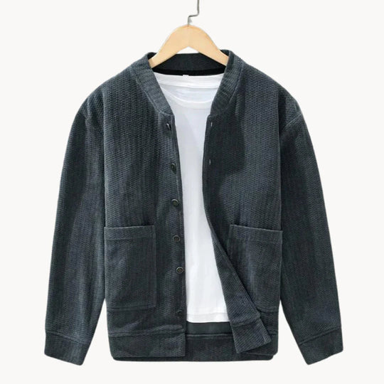 Herre Strikket Cardigan med Tekstur 2