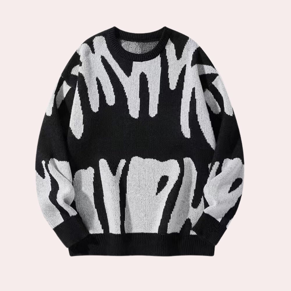 Herre Strikket Sweater Trendy og Komfortabel 1