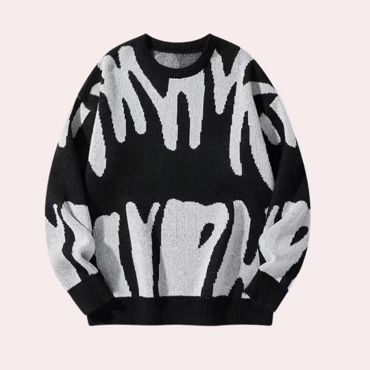 Herre Strikket Sweater Trendy og Komfortabel 1