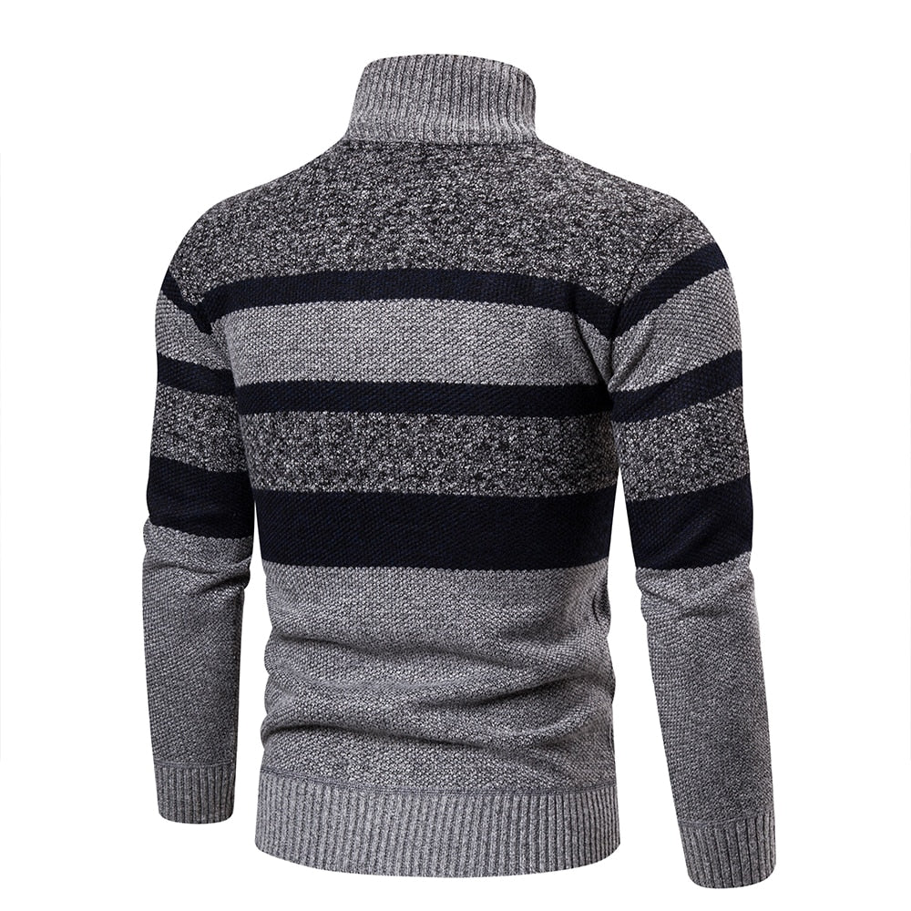 Herre Striped Slim Fit Strikket Cardigan 3