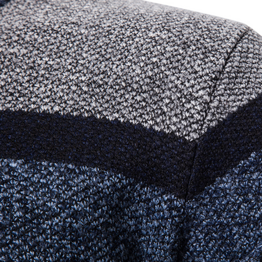 Herre Striped Slim Fit Strikket Cardigan 6
