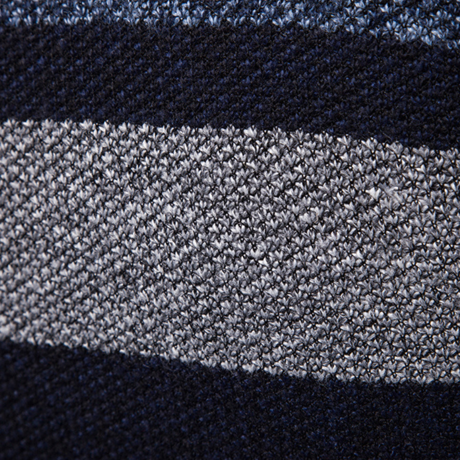 Herre Striped Slim Fit Strikket Cardigan 7