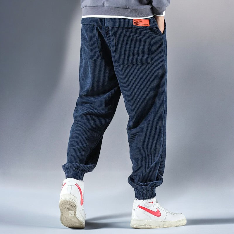 Herre Sweatpants Avslappet Cordfløyel 1