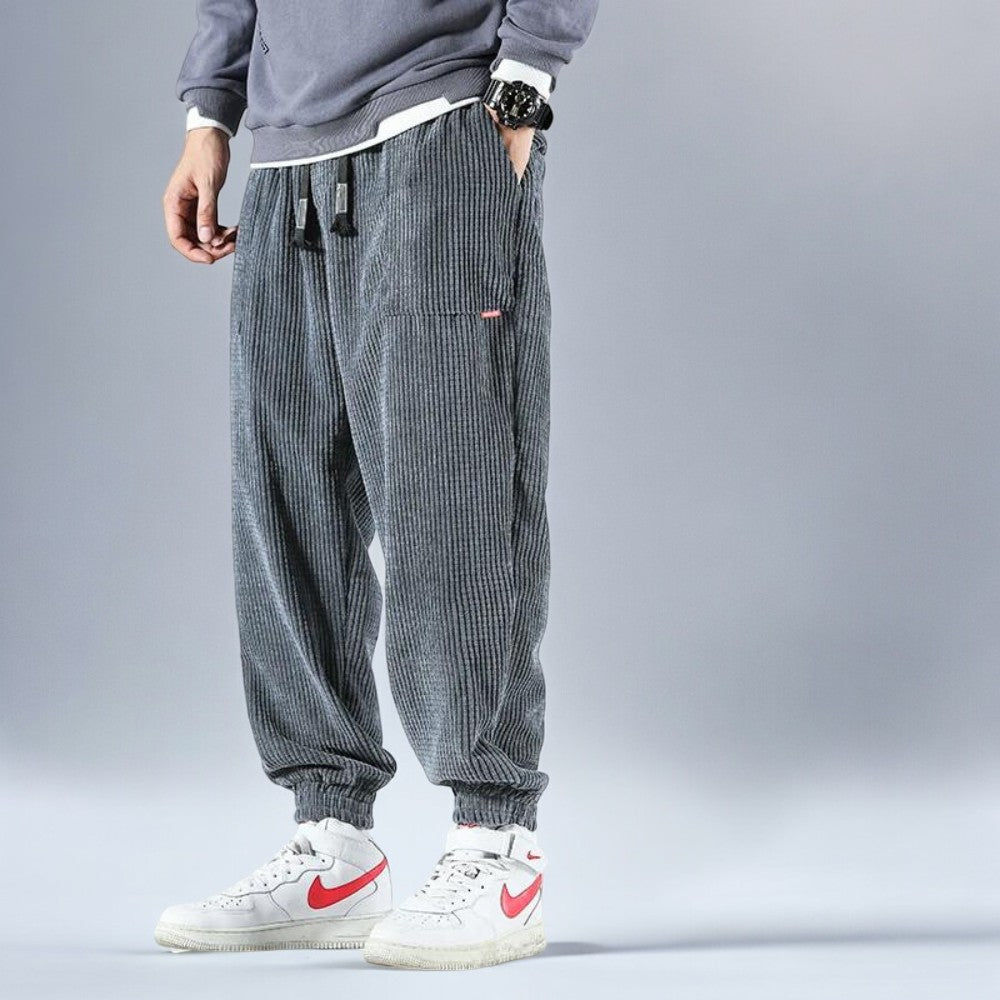 Herre Sweatpants Avslappet Cordfløyel 2