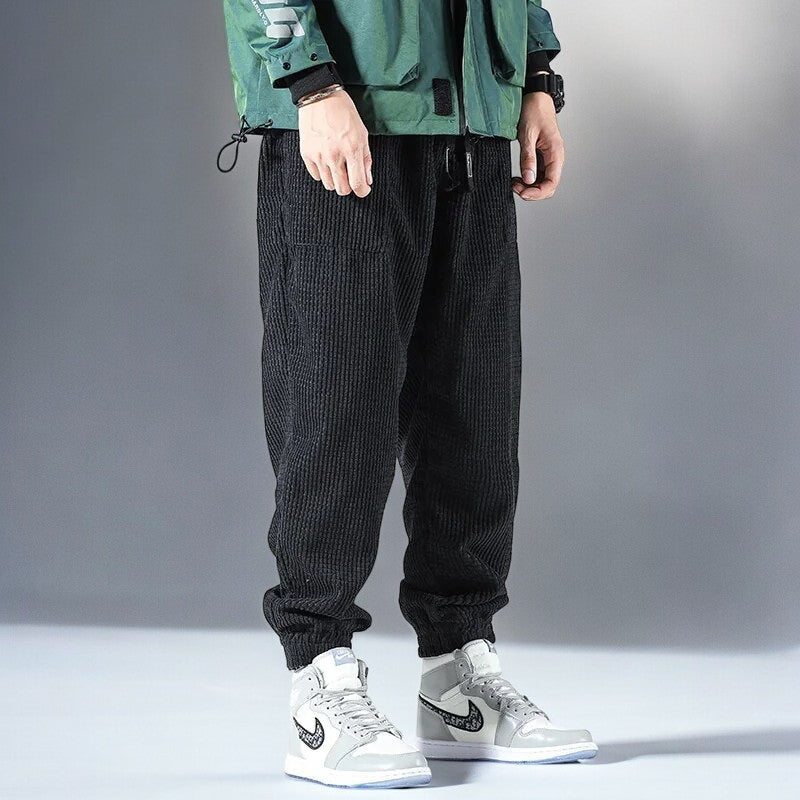 Herre Sweatpants Avslappet Cordfløyel 5