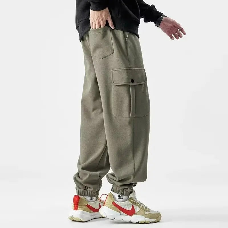 Herre Sweatpants Cargo Elastisk Midje 2