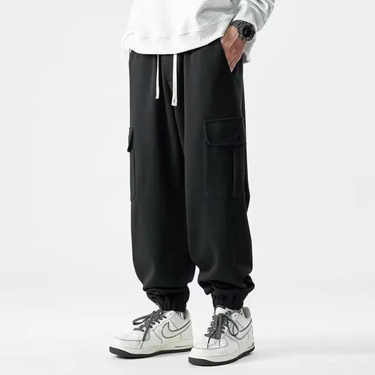 Herre Sweatpants Cargo Elastisk Midje 3