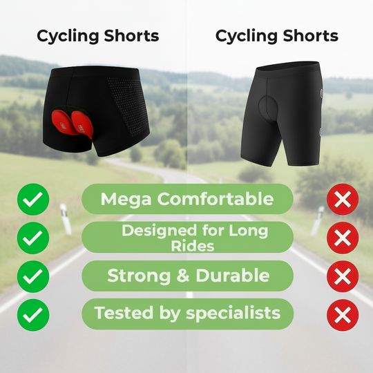 Herre Sykkelshorts Komfortabel Design 2