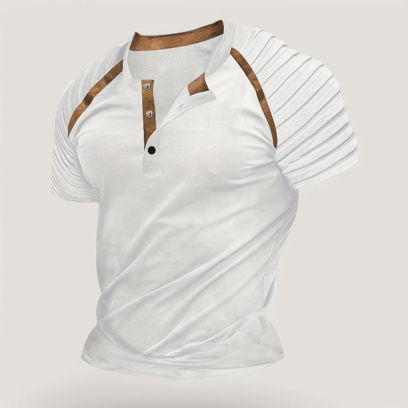 Herre T-skjorte Casual Stripete Polyester 5