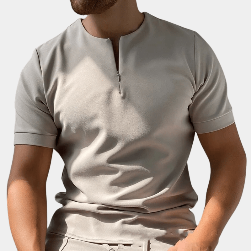Herre T-skjorte Komfortabel Enkel Design Polyester 1