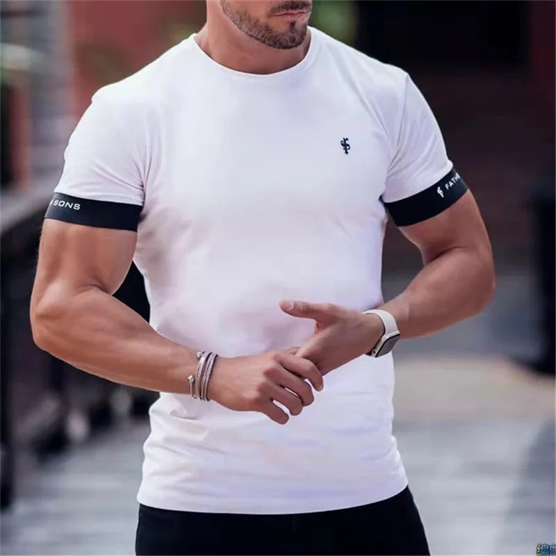 Herre T-skjorte Muskelpassform Sporty Design 1