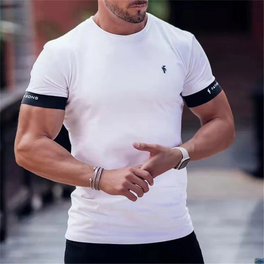 Herre T-skjorte Muskelpassform Sporty Design 1