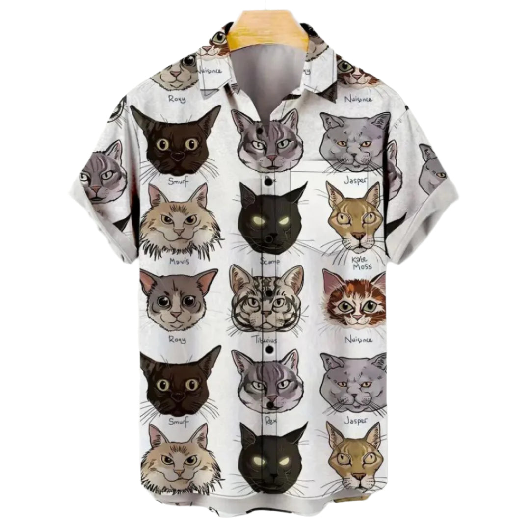 Herre T-skjorte med Purrr-sonality Design i Lett Stoff 0