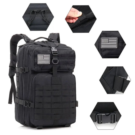 Herre Tactical Ryggsekk 50L for Utendørsbruk 5