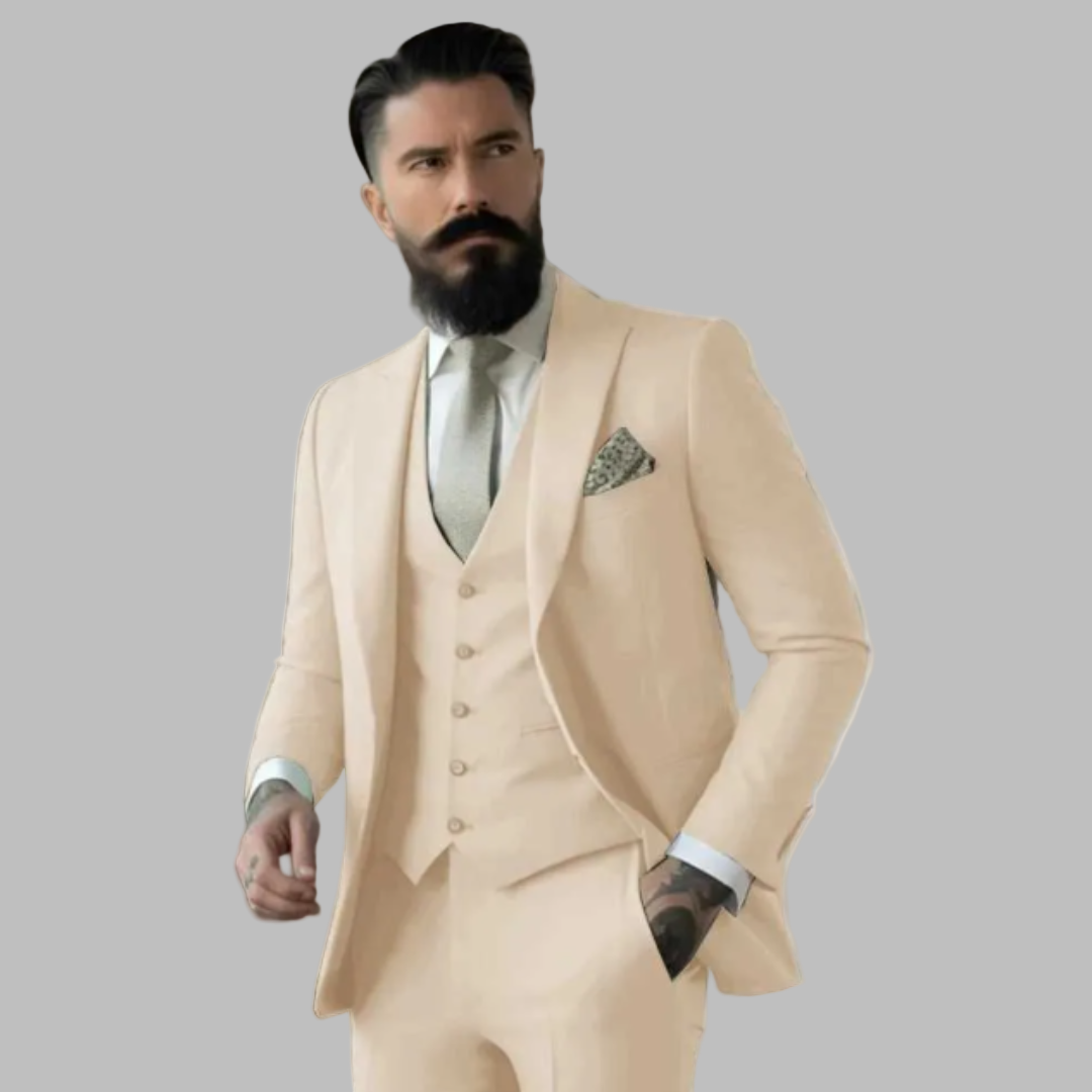 Herre Tre-delt Dress Slim Fit Ullblanding 0