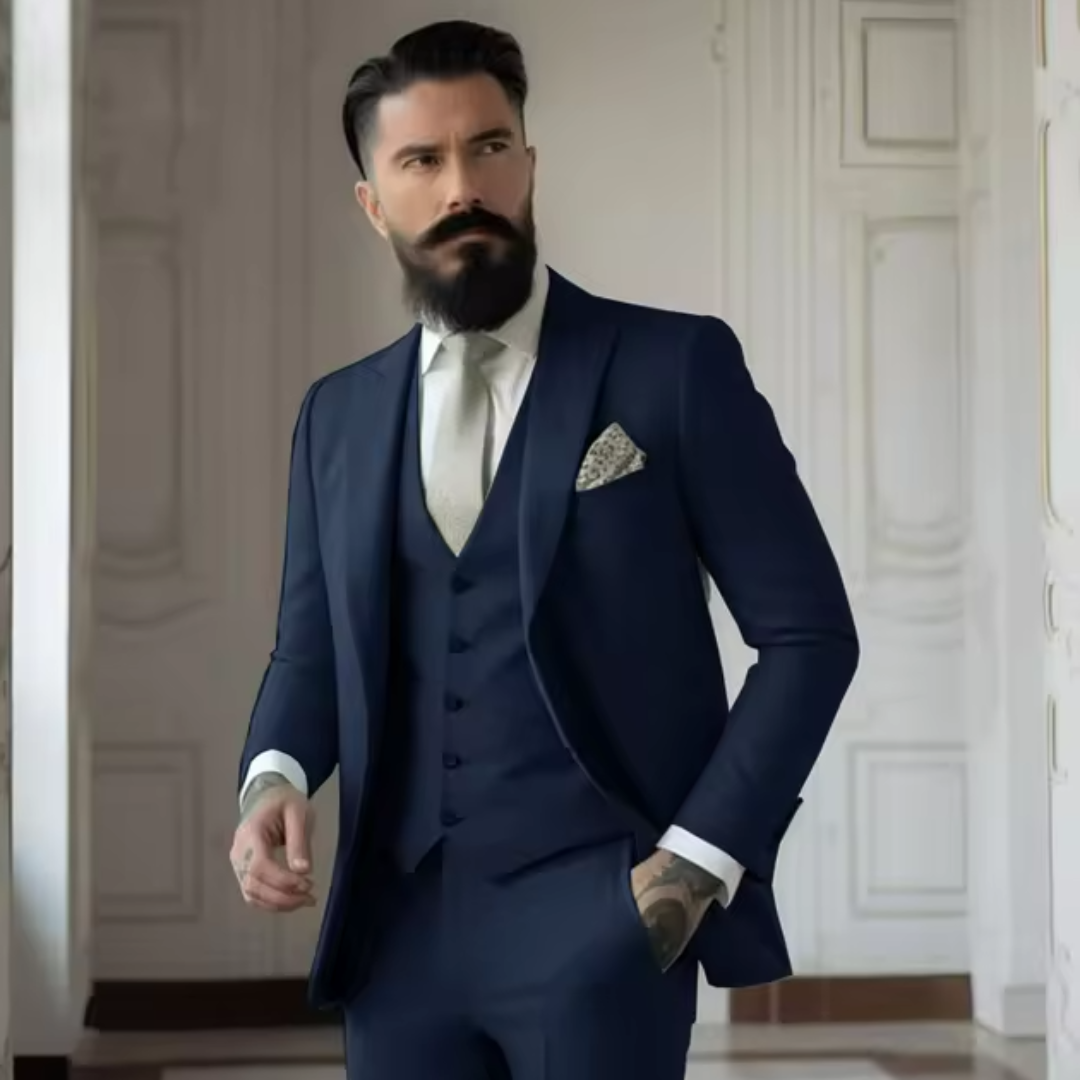 Herre Tre-delt Dress Slim Fit Ullblanding 2