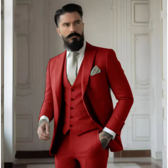 Herre Tre-delt Dress Slim Fit Ullblanding 3