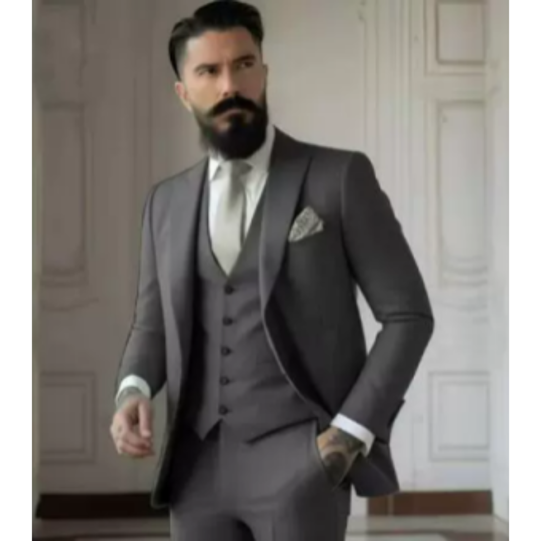 Herre Tre-delt Dress Slim Fit Ullblanding 5