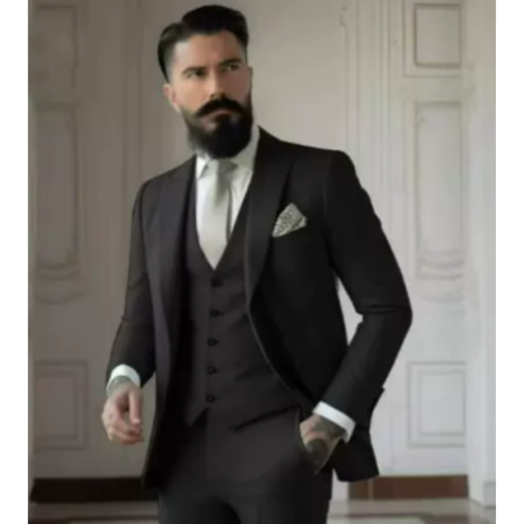 Herre Tre-delt Dress Slim Fit Ullblanding 6