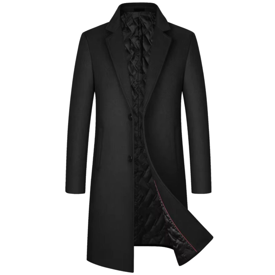 Herre Trench Coat Ull Polert Stil 0