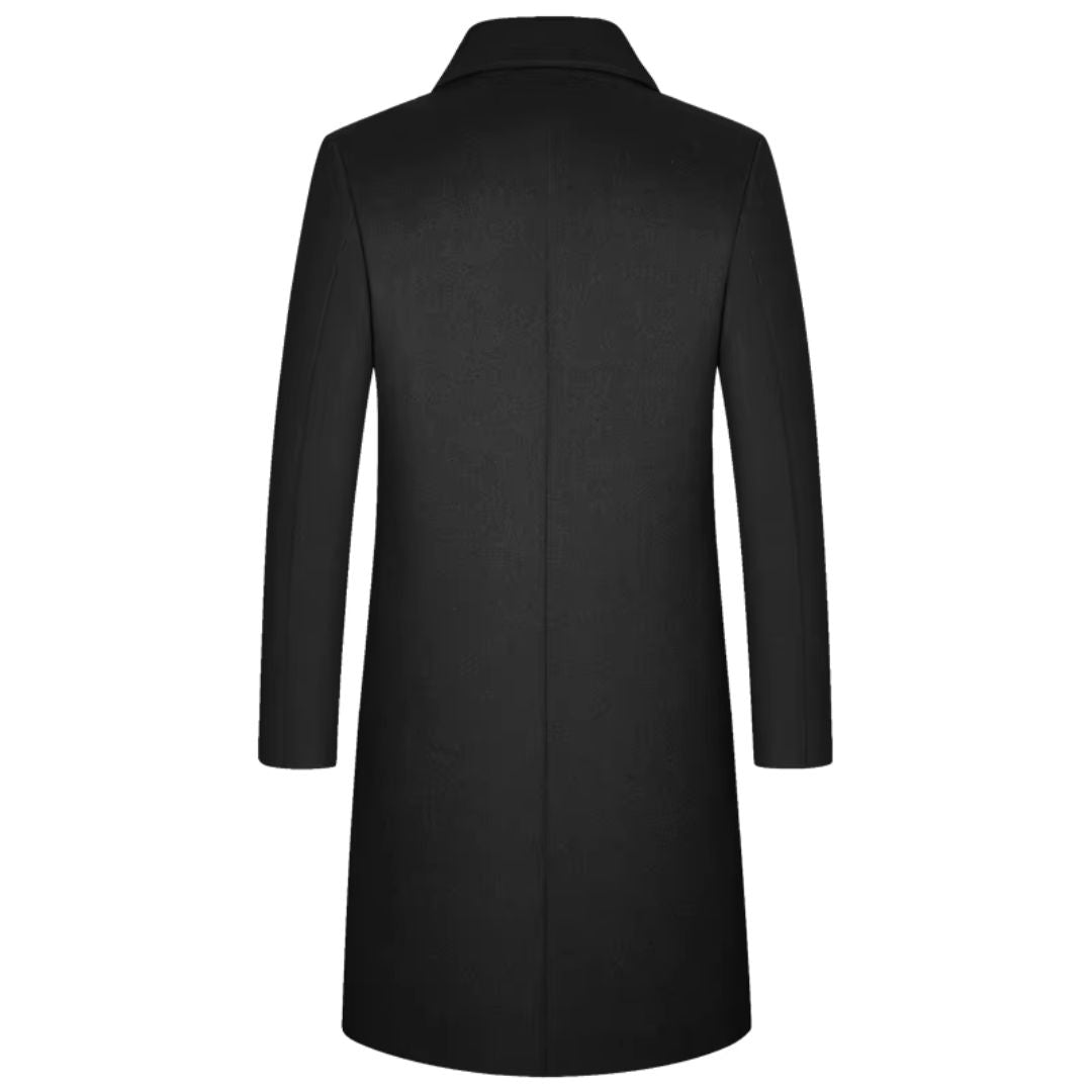 Herre Trench Coat Ull Polert Stil 1