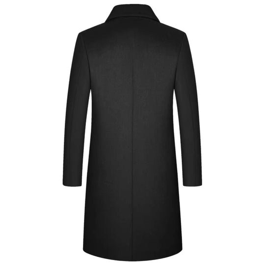 Herre Trench Coat Ull Polert Stil 1