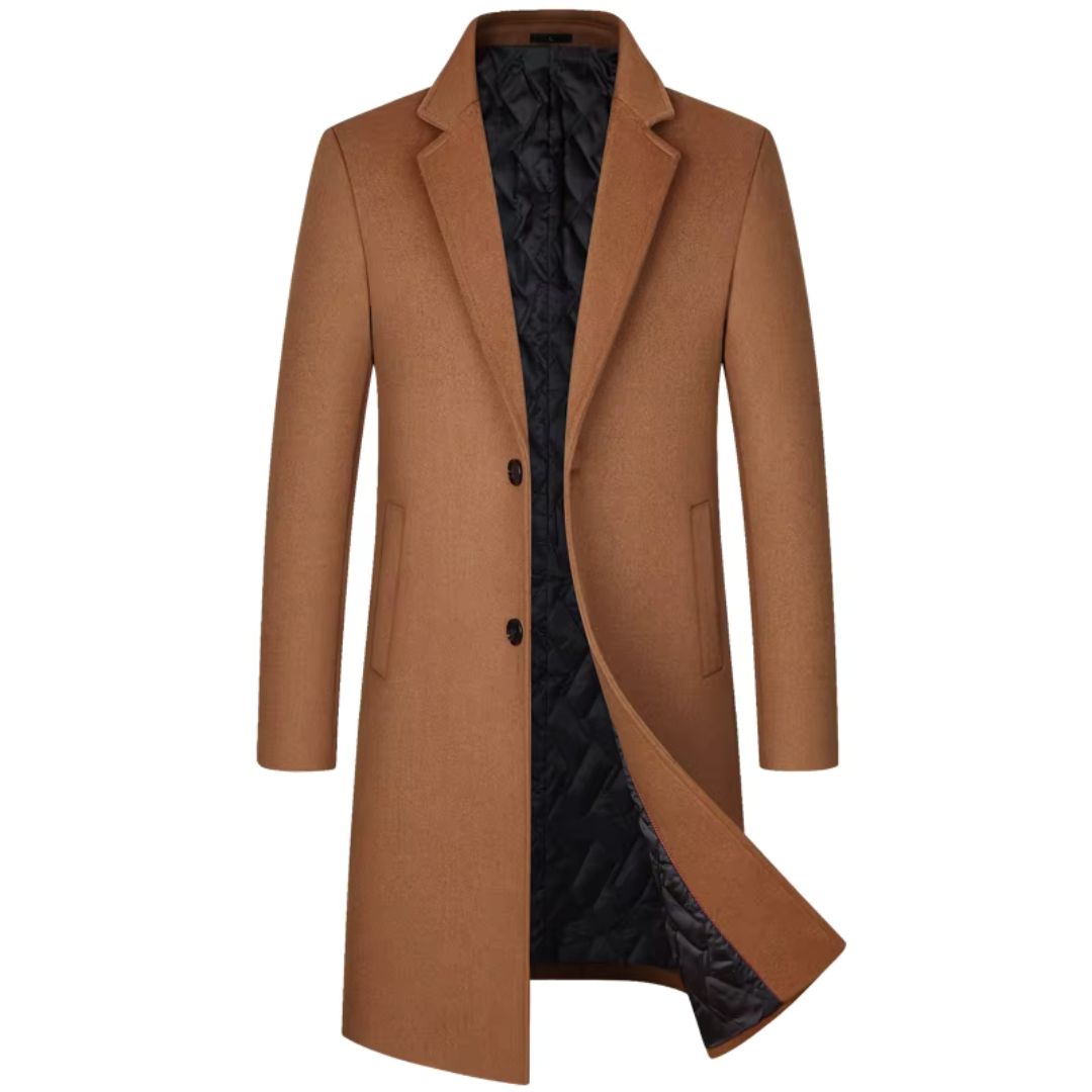 Herre Trench Coat Ull Polert Stil 3