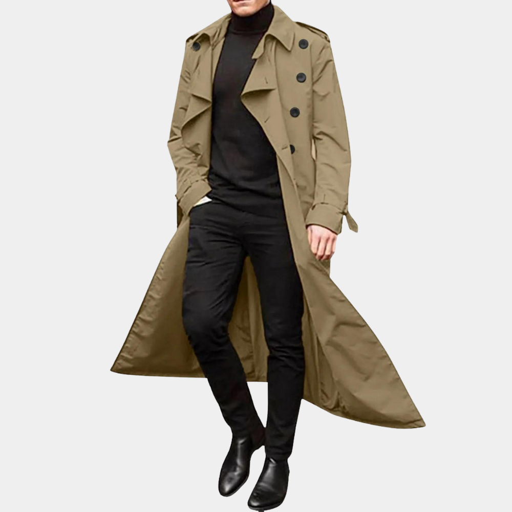 Herre Trenchcoat Avslappet Stil 1