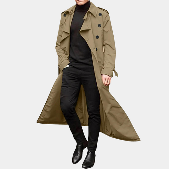Herre Trenchcoat Avslappet Stil 1