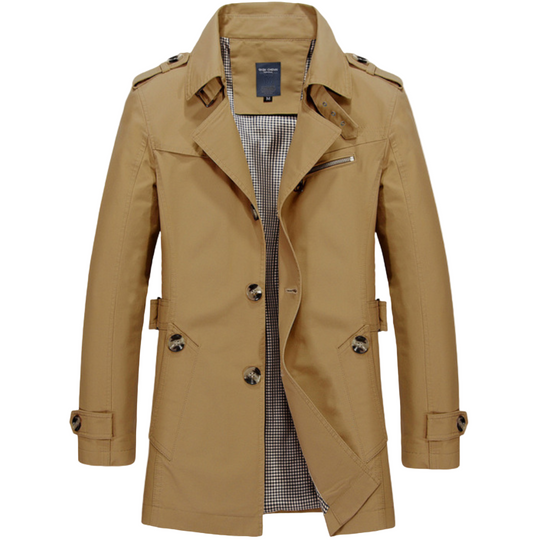 Herre Trenchcoat i Stilfull Design 0