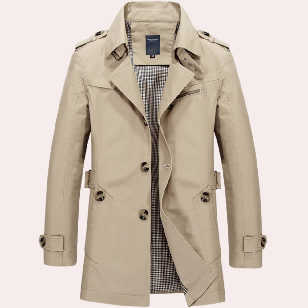 Herre Trenchcoat i Stilfull Design 4