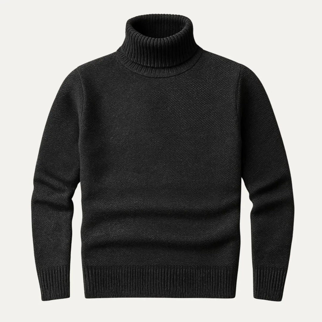 Herre Ullgenser Turtleneck Klassisk Strikkegenser 3