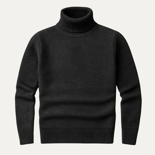 Herre Ullgenser Turtleneck Klassisk Strikkegenser 3